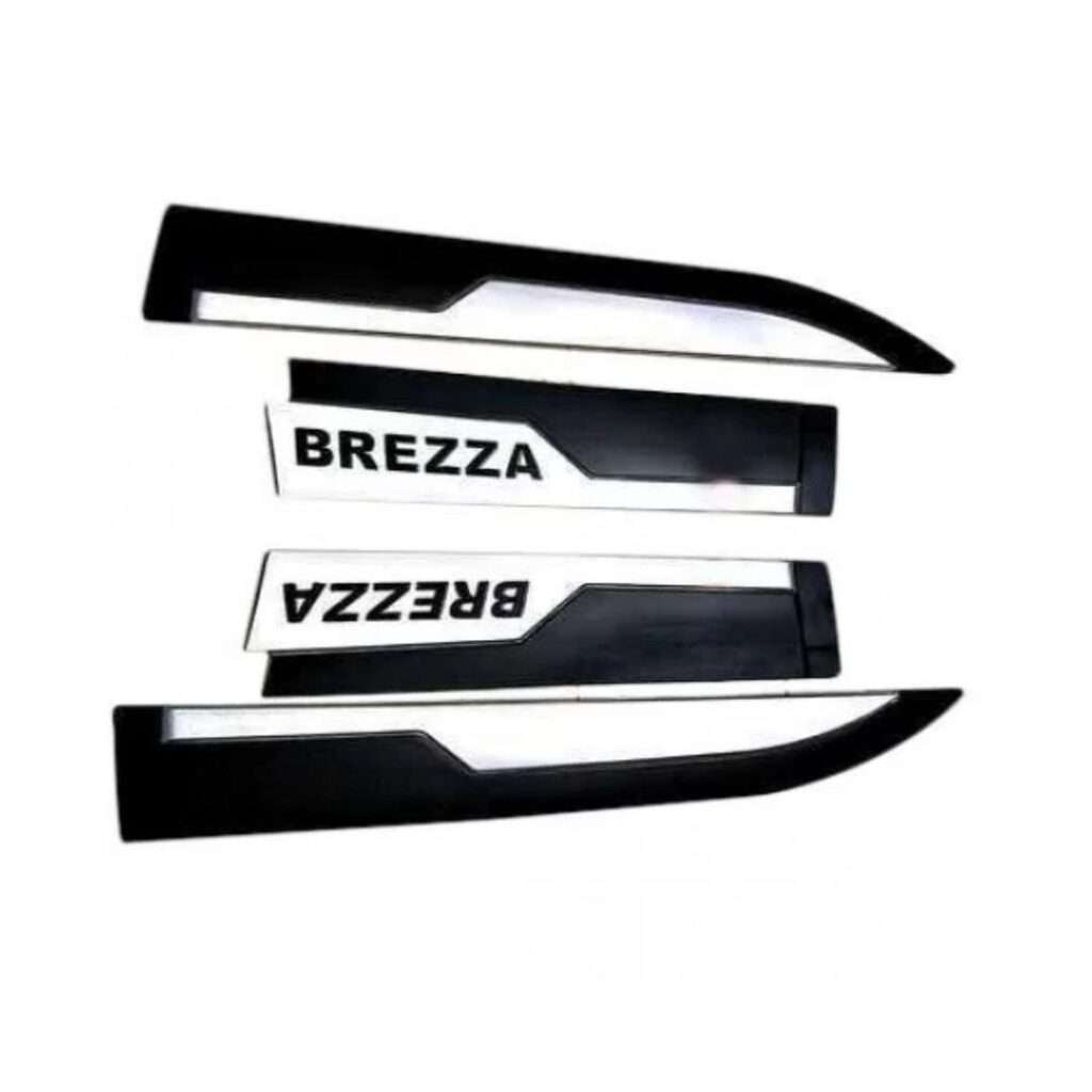 luxurious New Brezza Side Cladding, Black And Silver Color