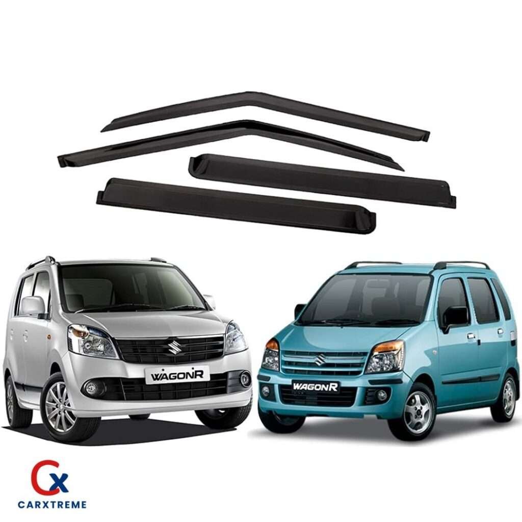 Car Door Visor For Wagon R l Set of 4 l Black