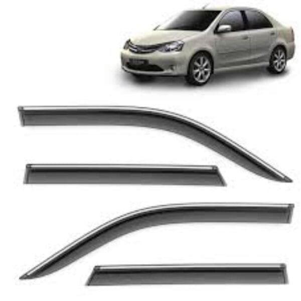 Toyota Etios Chrome Door Visor